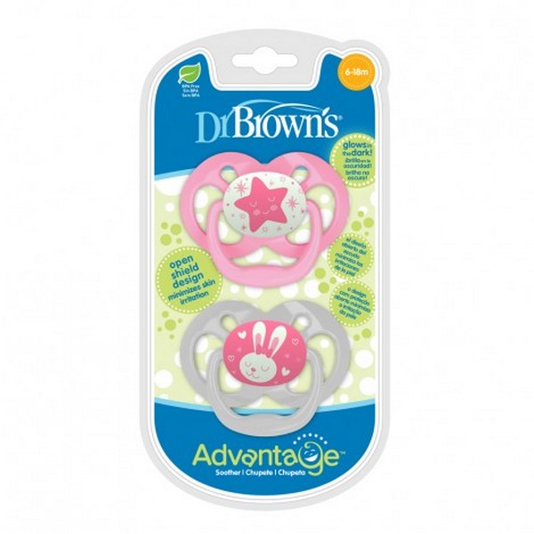 Продукт Dr.Brown's Advantage - Светещи залъгалки, етап 2 2 броя - 0 - BG Hlapeta